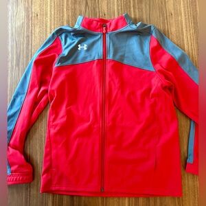 Kids Under Armour red zip-up jacket Youth.XL